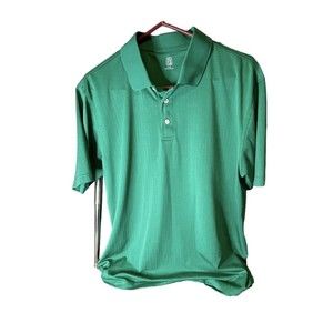 PGA‎ Tour Mens Golf Polo Shirt Size Large Performance Short Sleeve Green
